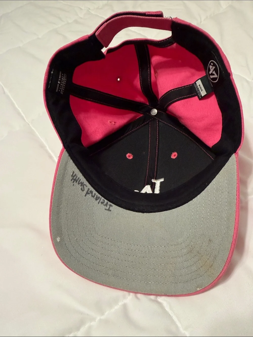 Kids Pink LA Logo Baseball Cap - Adjustable Hat
